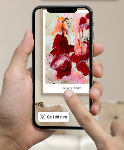 Hearts without borders – Abstrakt kunsttryk af Lone Reedtz by Lone Reedtz , Abstrakt ekspressiv kunstplakat