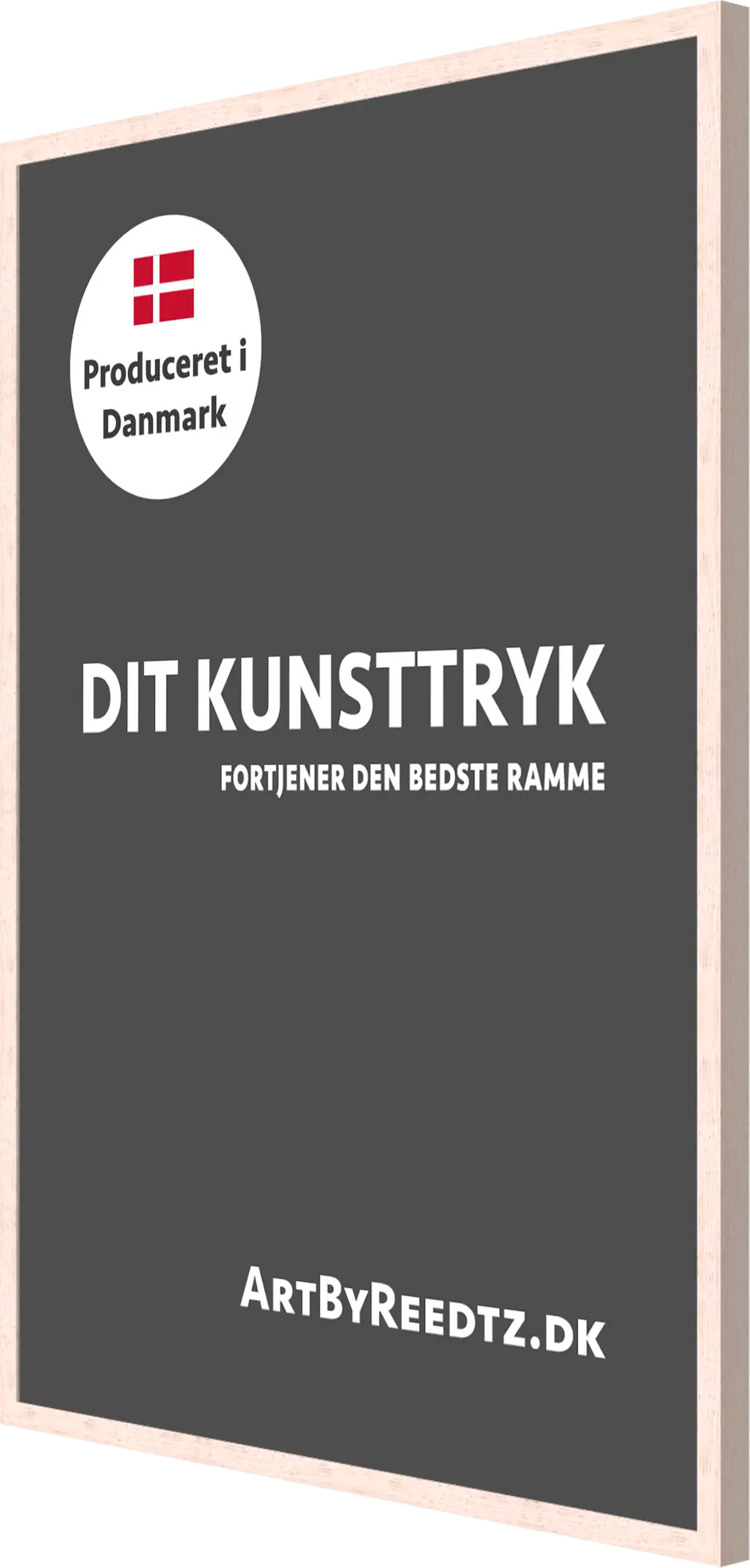 Ramme i massivt egetræ med refleksfrit museumsglas by Lone Reedtz , Abstrakt ekspressiv kunstplakat