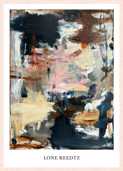 Simple life – Abstrakt kunsttryk af Lone Reedtz by Lone Reedtz , Abstrakt ekspressiv kunstplakat