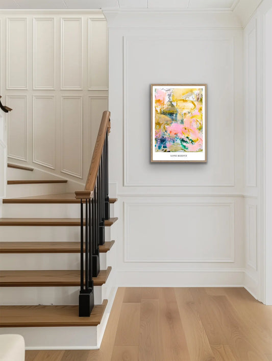 Stille sol – Abstrakt kunsttryk af Lone Reedtz by Lone Reedtz , Abstrakt ekspressiv kunstplakat