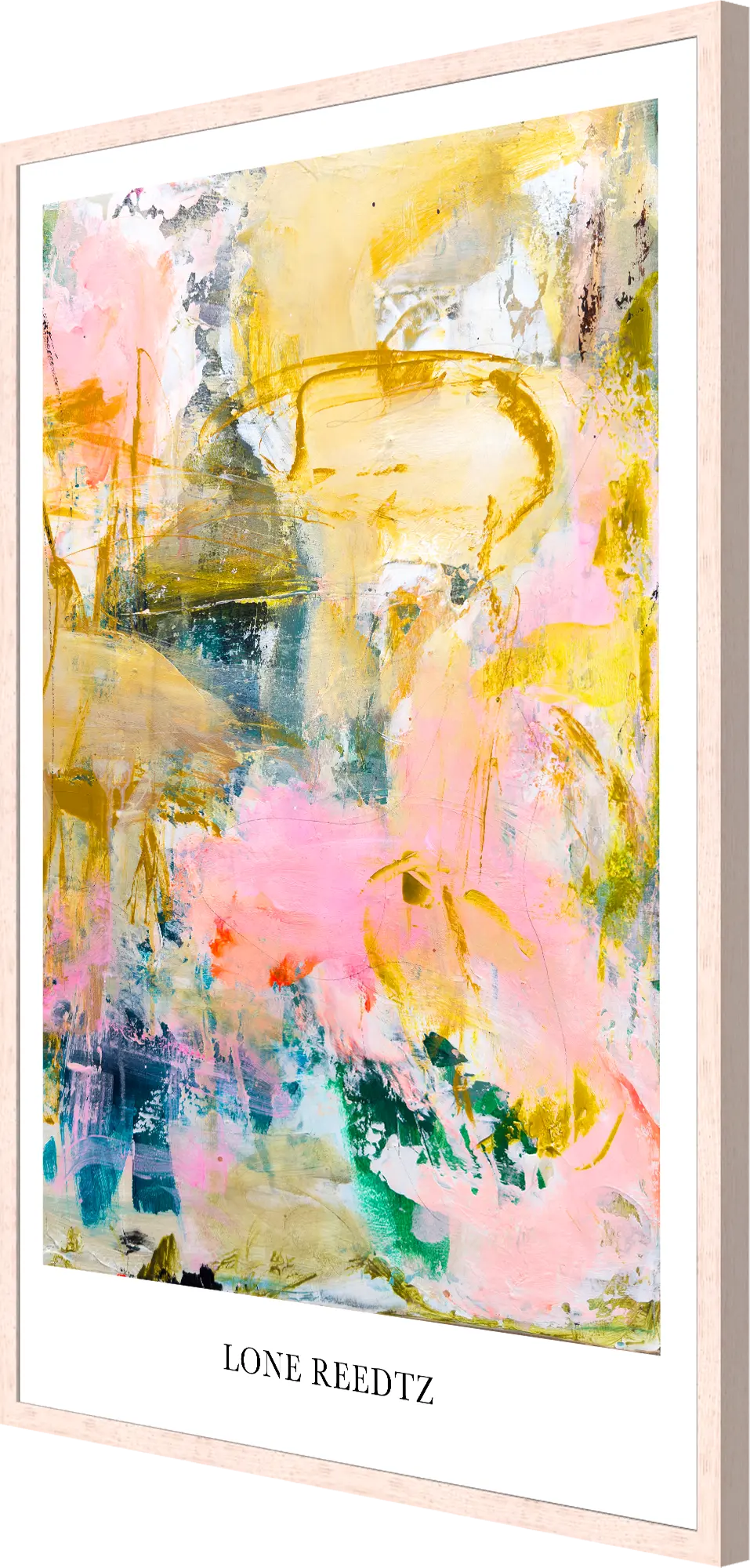 Stille sol – Abstrakt kunsttryk af Lone Reedtz by Lone Reedtz , Abstrakt ekspressiv kunstplakat