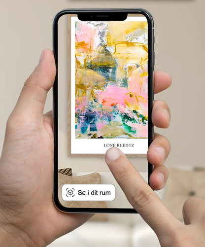 Stille sol – Abstrakt kunsttryk af Lone Reedtz by Lone Reedtz , Abstrakt ekspressiv kunstplakat