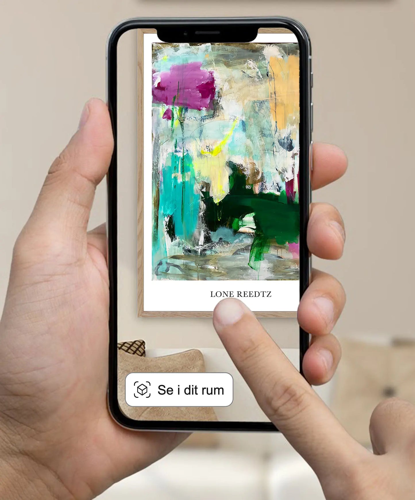 The entrance – Abstrakt kunsttryk af Lone Reedtz by Lone Reedtz , Abstrakt ekspressiv kunstplakat