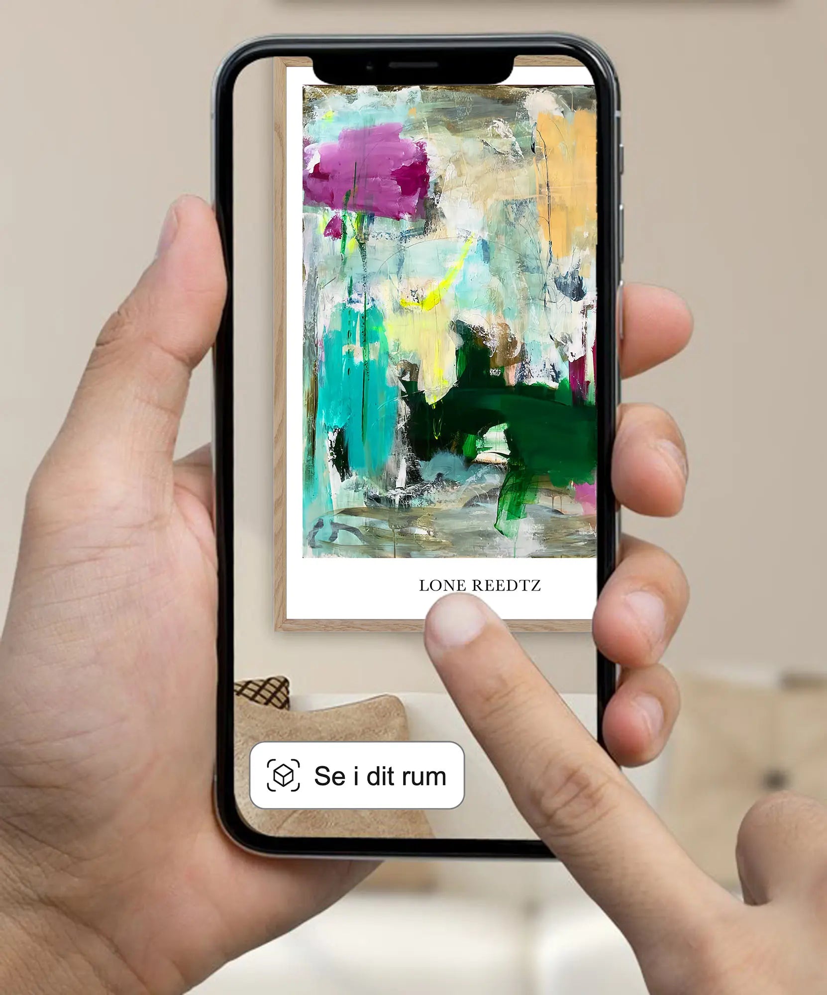 The entrance – Abstrakt kunsttryk af Lone Reedtz by Lone Reedtz , Abstrakt ekspressiv kunstplakat