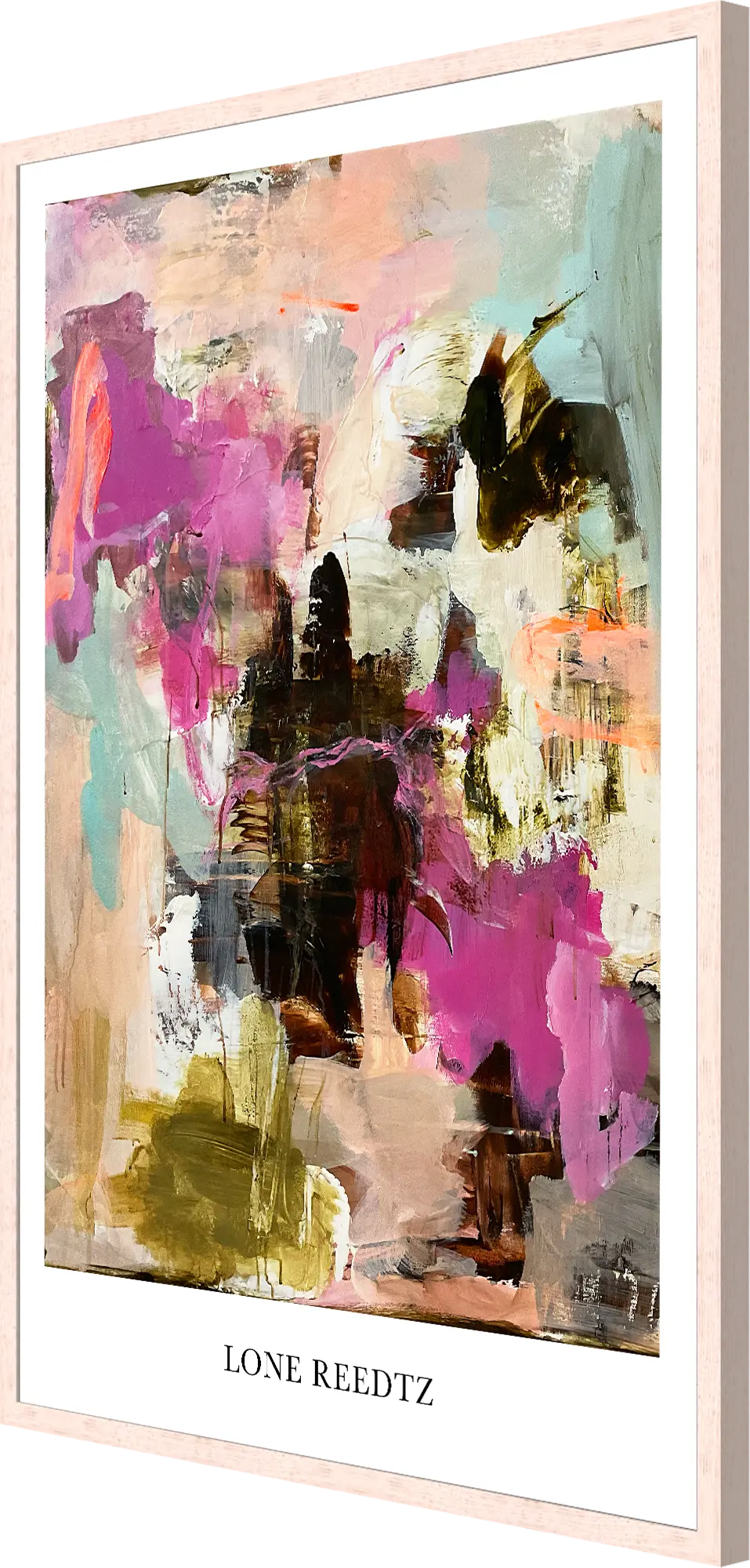 The flow of time – Abstrakt kunsttryk af Lone Reedtz by Lone Reedtz , Abstrakt ekspressiv kunstplakat