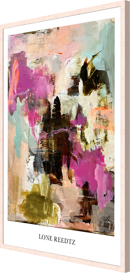 The flow of time – Abstrakt kunsttryk af Lone Reedtz by Lone Reedtz , Abstrakt ekspressiv kunstplakat