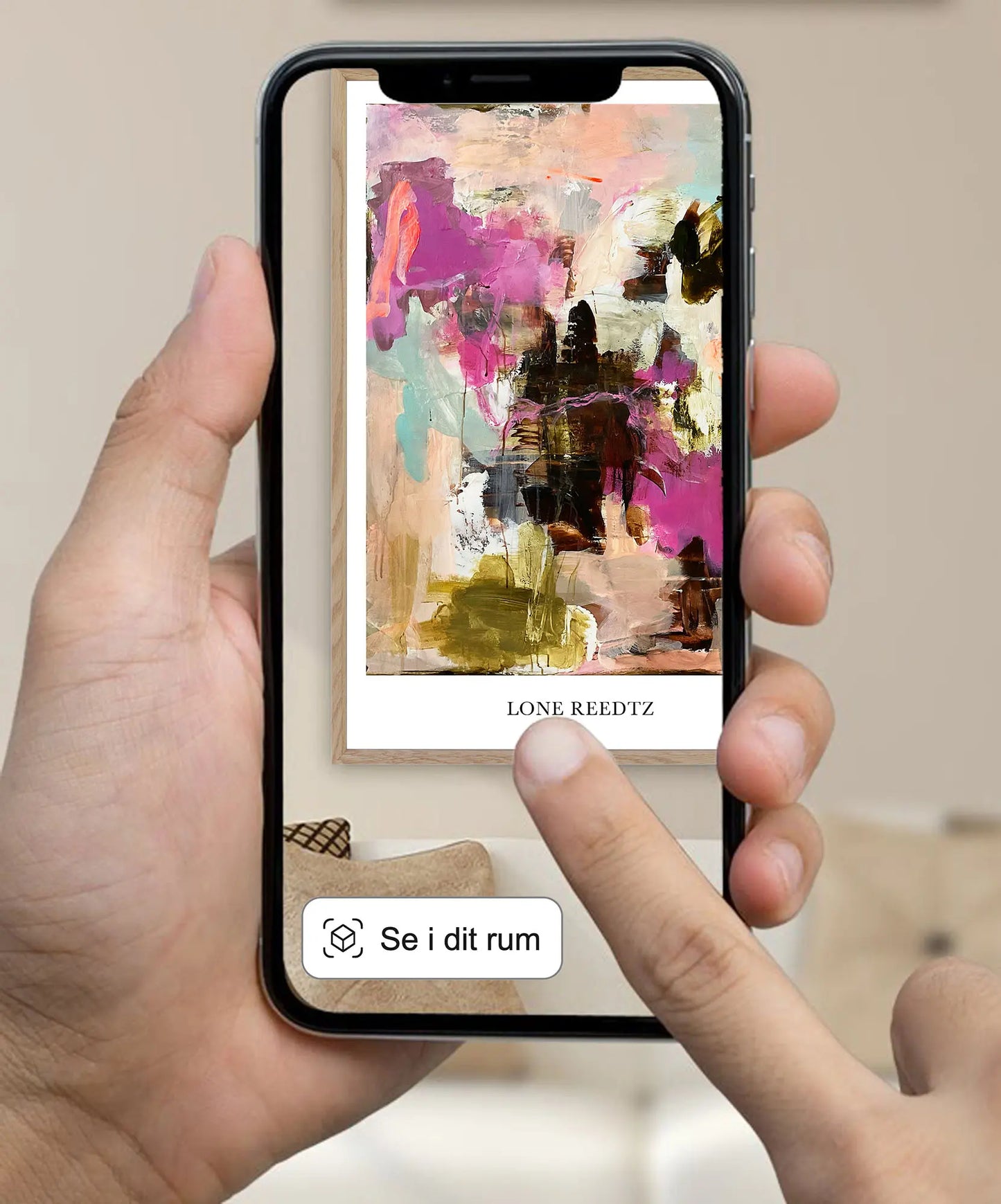 The flow of time – Abstrakt kunsttryk af Lone Reedtz by Lone Reedtz , Abstrakt ekspressiv kunstplakat