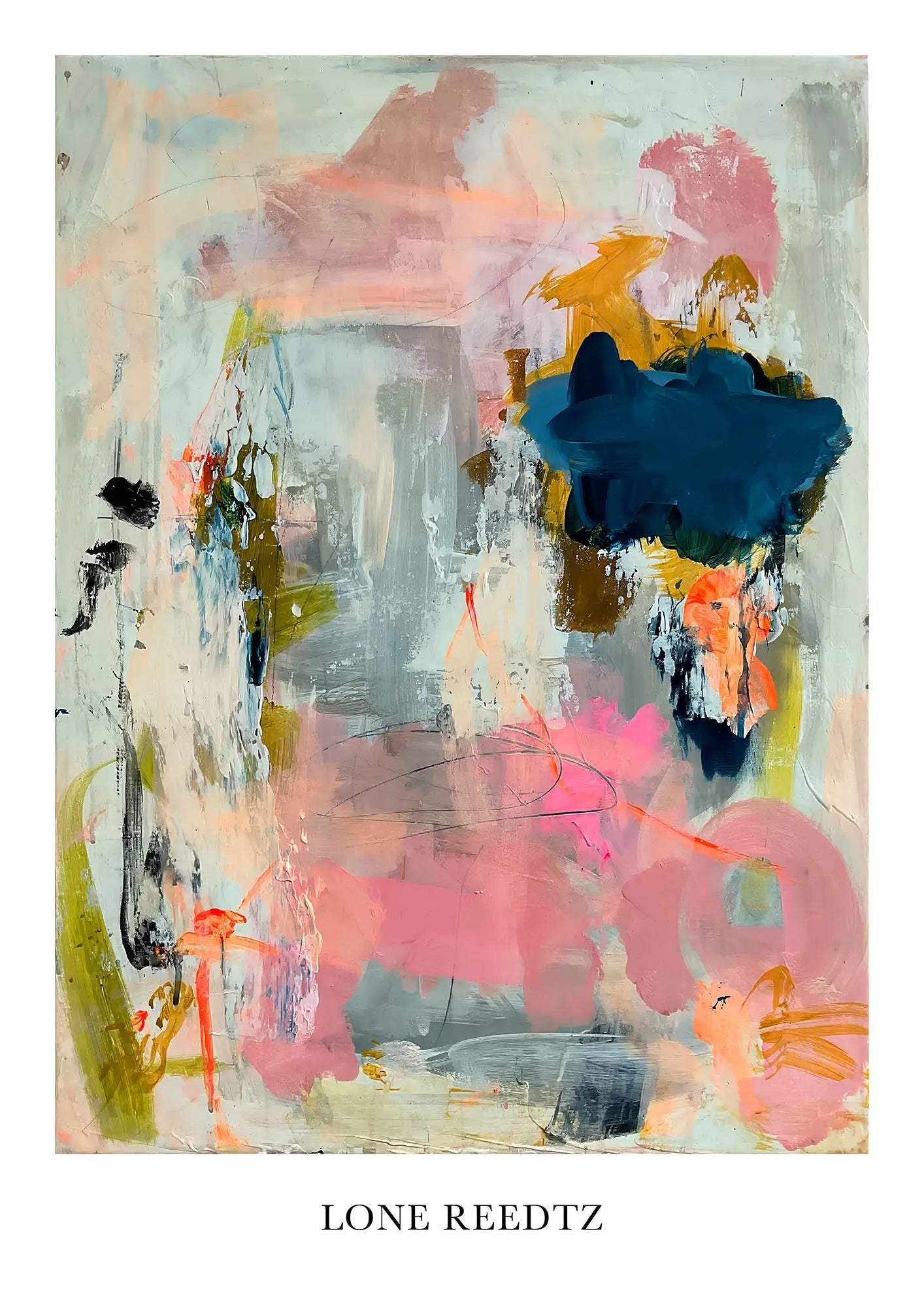 Timeless – Abstrakt kunsttryk af Lone Reedtz by Lone Reedtz , Abstrakt ekspressiv kunstplakat Kunsttryk