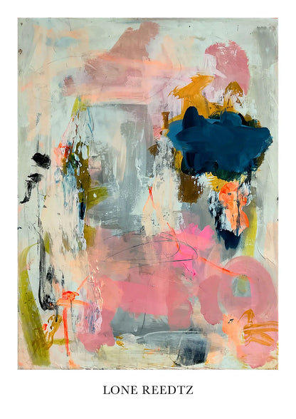 Timeless – Abstrakt kunsttryk af Lone Reedtz by Lone Reedtz , Abstrakt ekspressiv kunstplakat Kunsttryk