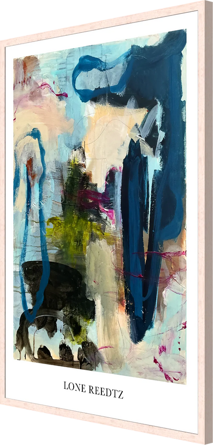 Touch the sky – Abstrakt kunsttryk af Lone Reedtz by Lone Reedtz , Abstrakt ekspressiv kunstplakat