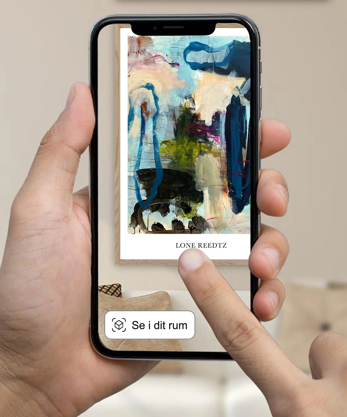 Touch the sky – Abstrakt kunsttryk af Lone Reedtz by Lone Reedtz , Abstrakt ekspressiv kunstplakat