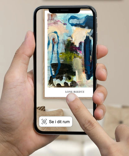 Touch the sky – Abstrakt kunsttryk af Lone Reedtz by Lone Reedtz , Abstrakt ekspressiv kunstplakat