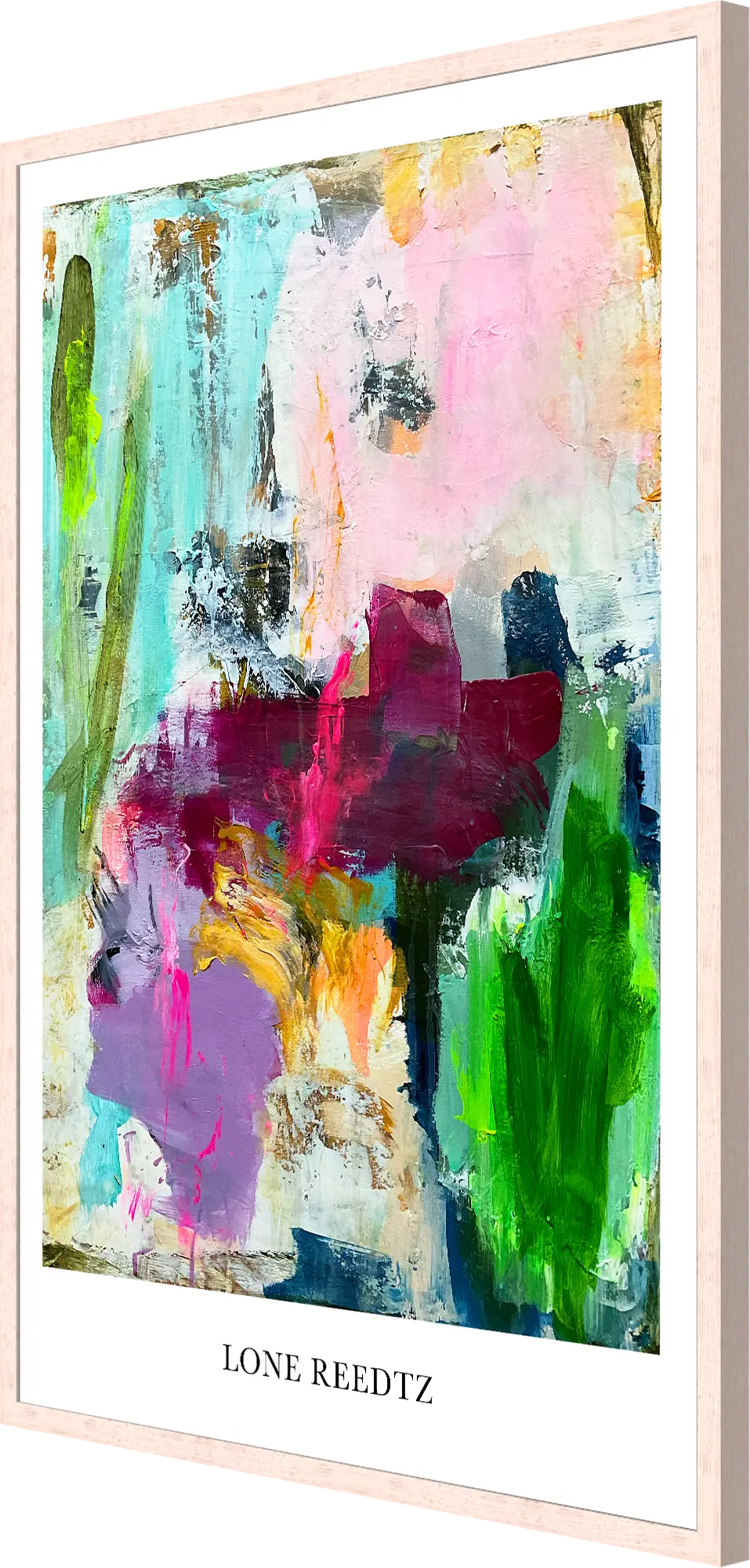 Warm beauty – Abstrakt kunsttryk af Lone Reedtz by Lone Reedtz , Abstrakt ekspressiv kunstplakat